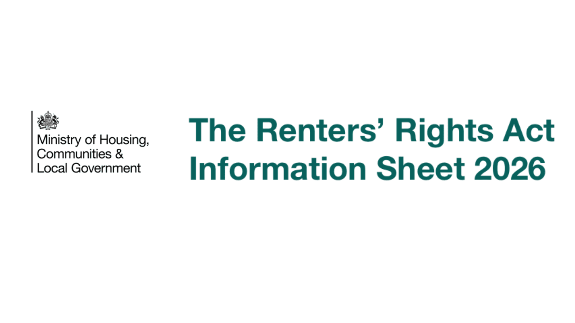 GOVERNMENT - THE RENTERS' RIGHTS ACT INFORMATION SHEET 2026
